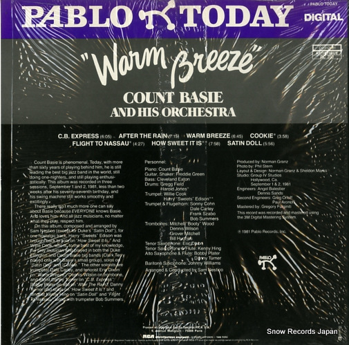 BASIE, COUNT warm breeze D2312131