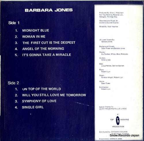 JONES, BARBARA sings hit songs in reggae style DSR-7388