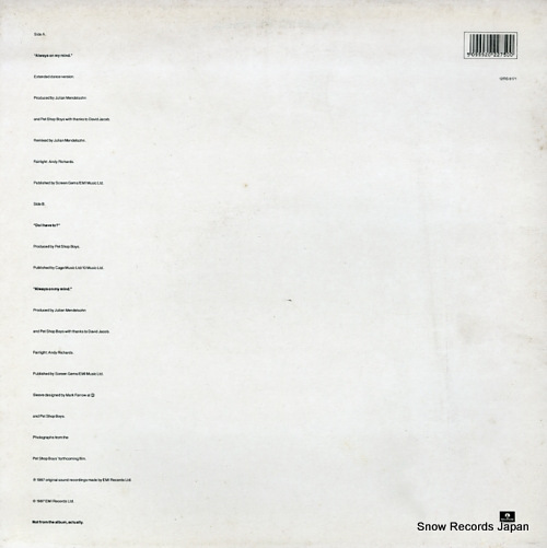 PET SHOP BOYS always on my mind 12RS6171