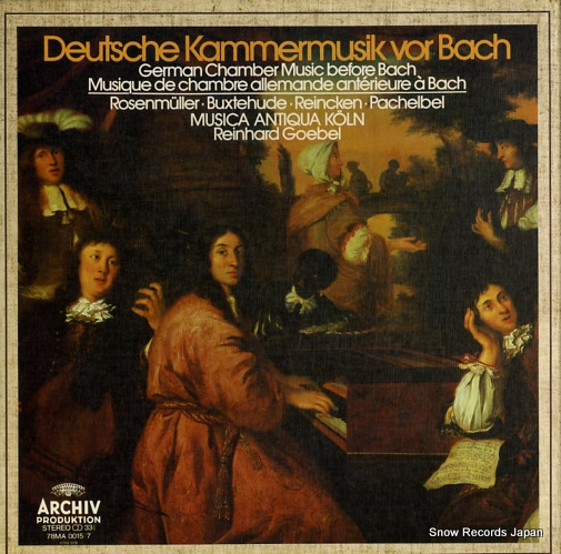 MUSICA ANTIQUA KOLN deutsche kammermusik vor bach 78MA0015