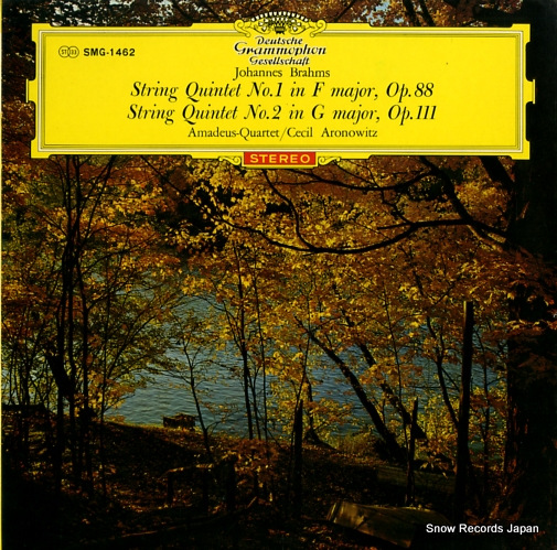 AMADEUS QUARTETT brahms; string quintet no.1/no.2 SMG-1462