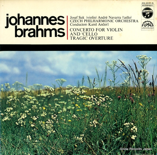 SUK, JOSEF / ANDRE NAVARRA brahms; concerto for violin and cello tragic overture OS-2631-S