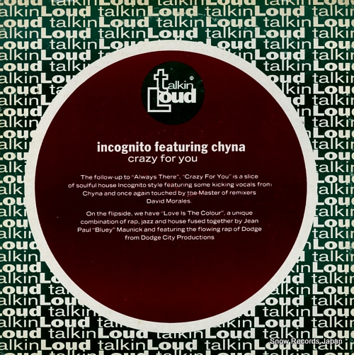 INCOGNITO crazy for you TLKDJ19