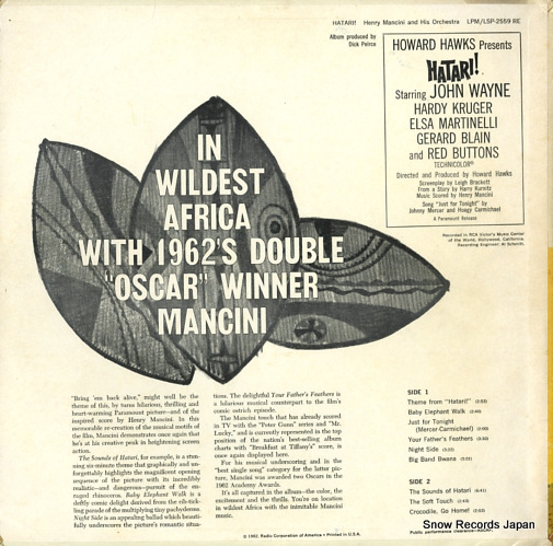 MANCINI, HENRY hatari! LPM2559