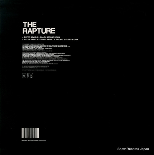 RAPTURE, THE sister saviour (remixes) OPRDFA008