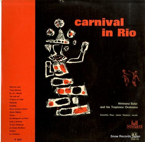 SOLER, ALMINANA, AND HIS TROPICAL ORCHESTRA carnival in rio P1227