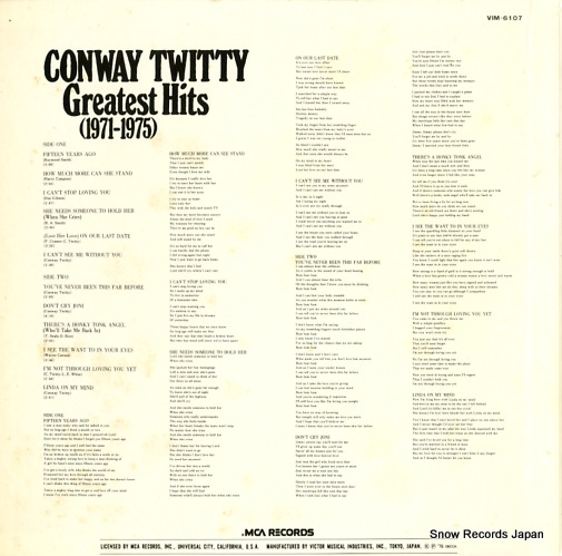 TWITTY, CONWAY greatest hits VIM-6107