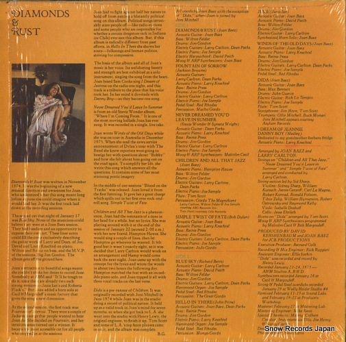 BAEZ, JOAN diamonds & rust SP-4527
