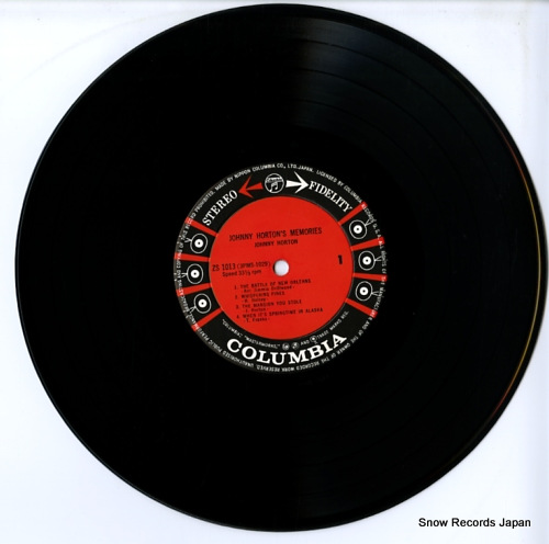 HORTON, JOHNNY johnny horton's memories ZS-1013