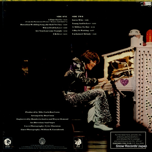 OSMOND, DONNY a time for us SE-4930