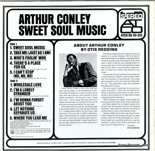 CONLEY, ARTHUR sweet soul music SD33-215