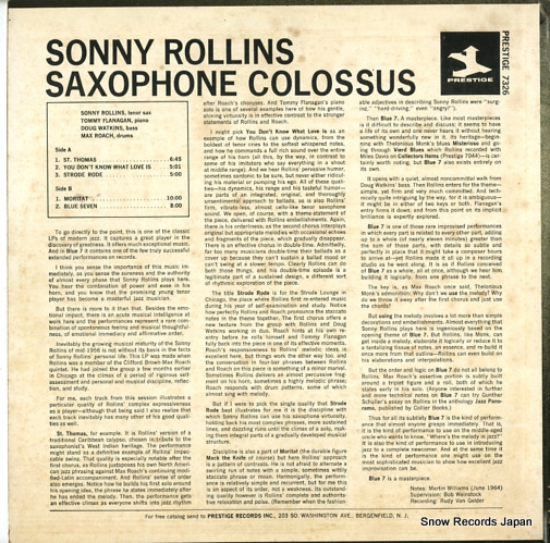 ˡ saxophone colossus PR7326