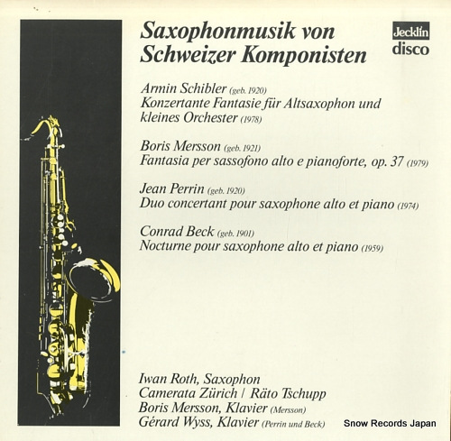 󡦥 saxophonmusik von schweizer komponisten D-568 / DISCO568