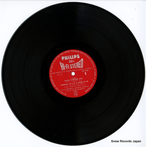 BEINUM, EDUARD VAN brahms; symphony no.4/tragic overture SFL-7537