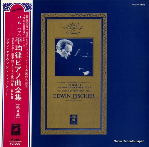 FISCHER, EDWIN bach; das wohltemperierte klavier vol.4 GR-2186