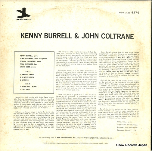 BURRELL, KENNY, AND JOHN COLTRANE kenny burrell & john coltrane VIJ-221
