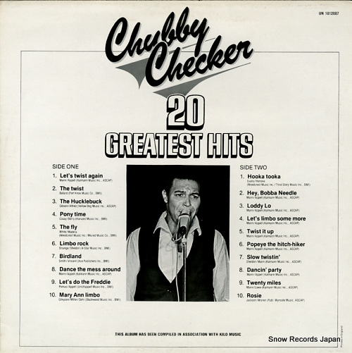 CHECKER, CHUBBY 20 greatest hits UN1812007