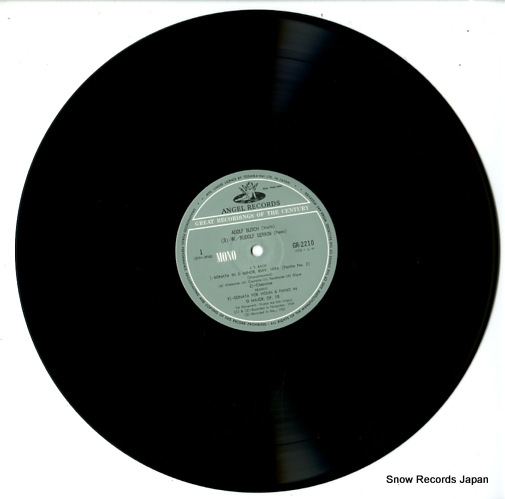 BUSCH, ADOLF bach; sonata in d minor GR-2210
