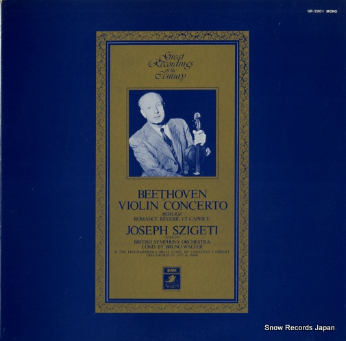 SZIGETI, JOSEPH beethoven; violin concerto GR-2201