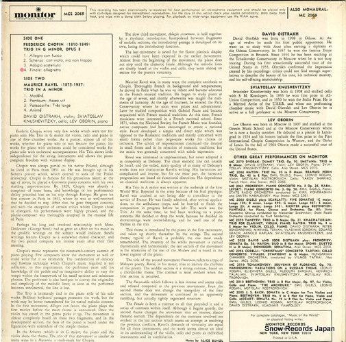 V/A ravel; trio in a minor MCS2069
