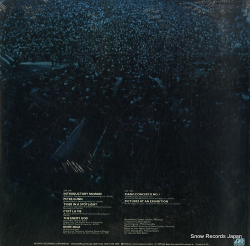 EMERSON, LAKE AND PALMER emerson, lake and palmer in concert SD19255 - back cover