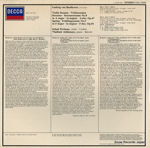 ǥߥ롦奱ʡĥѡޥ beethoven; violin sonatas kreutzer / spring SXL6990