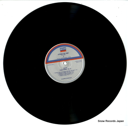 ASHKENAZY, VLADIMIR chopin; piano works SXL6981