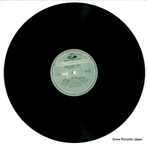 KREISLER, FRITZ beethoven; violin sonat no.5/no.9 GR-2182