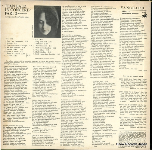 BAEZ, JOAN in concert part2 VRS-9113