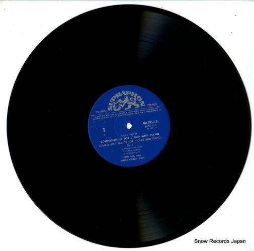 SUK, JOSEF / ALFRED HOLECEK dvorak; compositions for violin and piano OQ-7153