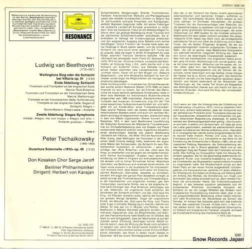 KARAJAN, HERBERT VON beethoven; wellingtons sieg oder die schlacht bei vittoria 2535125