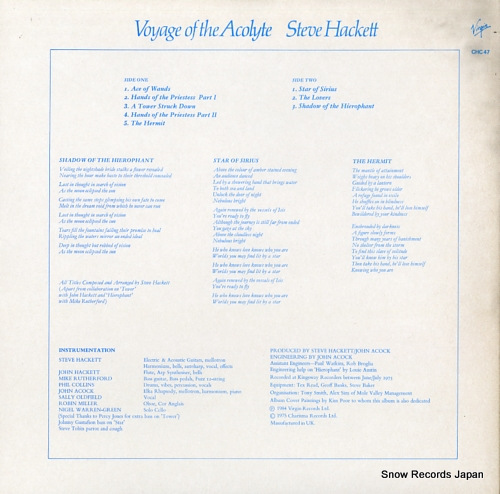 HACKETT, STEVE voyage of the acolyte CHC47
