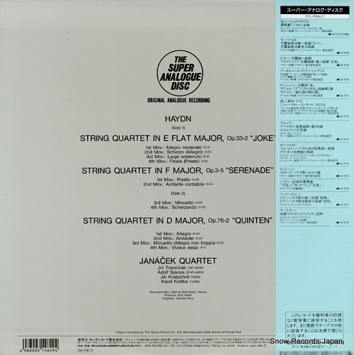 JANACEK QUARTET haydn; string quartets KIJC-9136