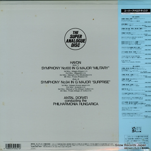 DORATI, ANTAL haydn; symphonies no.100 