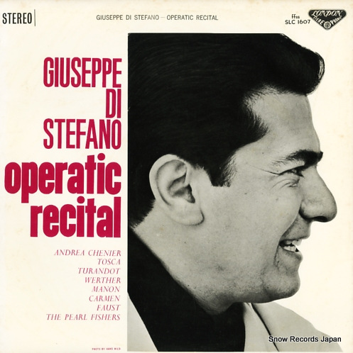 STEFANO, GIUSEPPE DI giuseppe di stefano operatic recital SLC1607