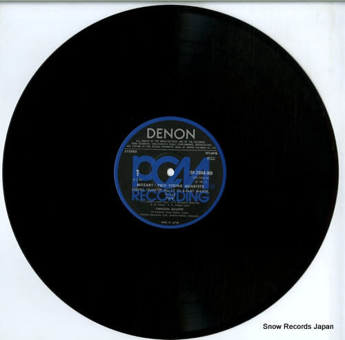 PANOCHA QUARTET mozart; two string quartets OF-7004-ND