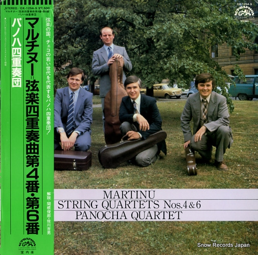 PANOCHA QUARTET martinu; string quartets nos.4&6 OX-1254-S