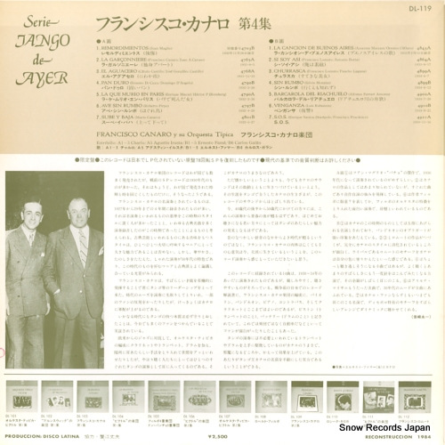 CANARO, FRANCISCO francisco canaro vol.4 DL-119