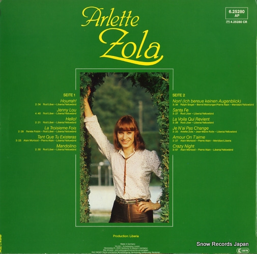 ZOLA, ARLETTE arlette zola 6.25280