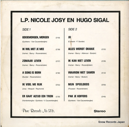 JOSY, NICOLE, AND HUGO SIGAL nicole josy en hugo sigal PIMSLP506