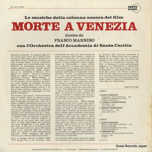 MANNINO, FRANCO morte a venezia MCA15001