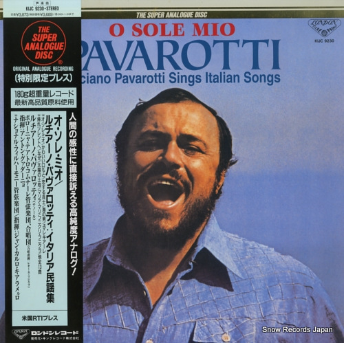 PAVAROTTI, LUCIANO o sole mio / luciano pavarotti sings italian songs KIJC9230