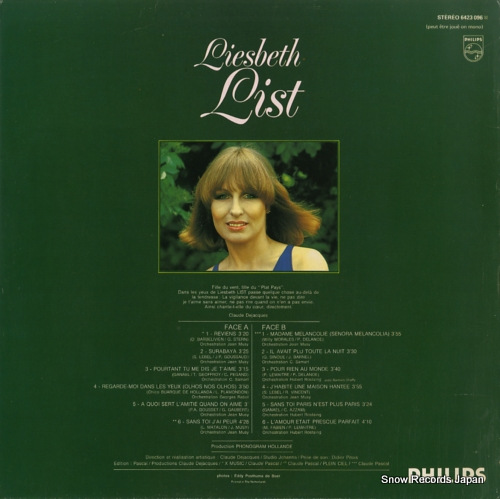 LIST, LIESBETH madame melancolie 6423096