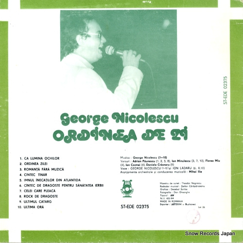 NICOLESCU, GEORGE ordinea de zi ST-EDE02375