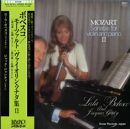 BOBESCO, LOLA mozart sonatas for violin and piano 2 KUX-3216-L