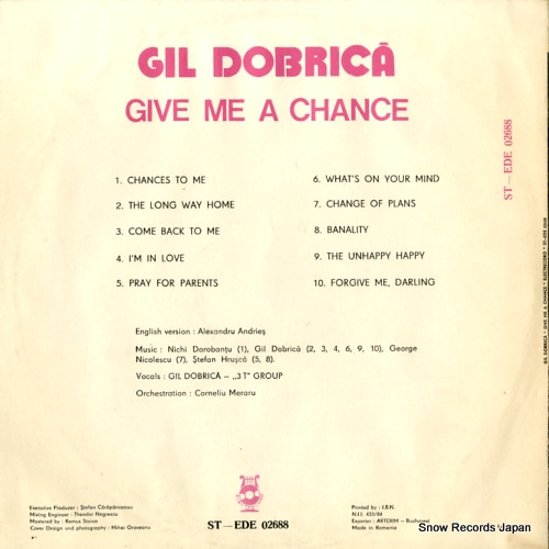 DOBRICA, GIL da-mi o sansa (give me a chance) ST-EDE02688
