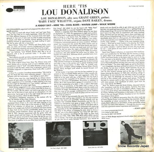 DONALDSON, LOU here 'tis BST-84066