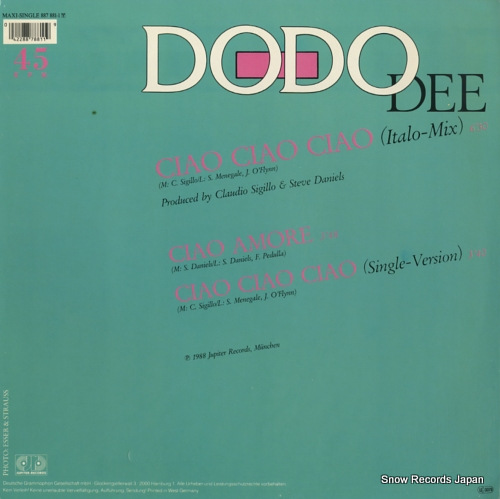 DODO DEE ciao, ciao, ciao 887881-1