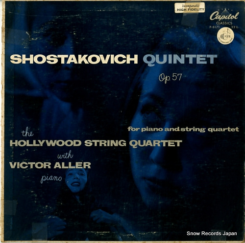 HOLLYWOOD STRING QUARTET, THE shostakovich; quintet opus 57 for piano and string quartet P-8171
