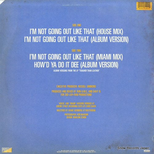 RUN DMC i'm not going out like that PRO-7224